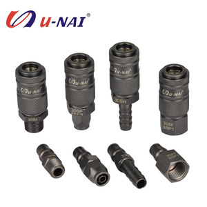 Juego de conectores rápidos de precisión japoneses de 1/4″, 3/8″ y 1/2″ NPT, conectores rápidos de latón macho para conexión de manguera de aire del compresor al herramienta - Product Image 3