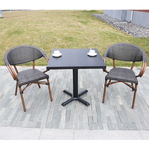 Al aire libre jardín apilable de marco de <span class=keywords><strong>aluminio</strong></span> de mimbre sillón para mesa de café - Product Image 5