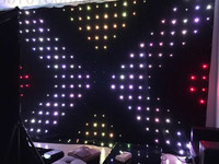 Contrôleur DMX 3x2m 3 en 1, rideau vidéo LED RGB Vision, contrôle DMX, rideau vidéo LED pour mariage, spectacle