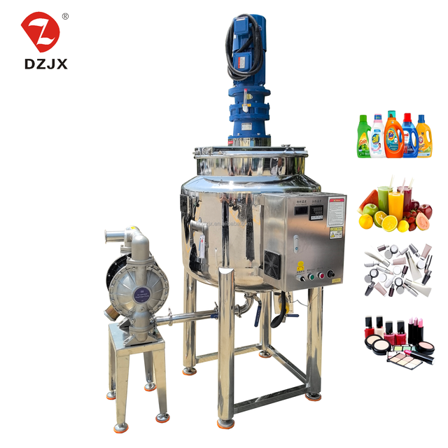 DZJX Stainless Steel 500l oyster Sauce Electric Heating Jacketed Mixing tank with Wall Scraper Mixer
