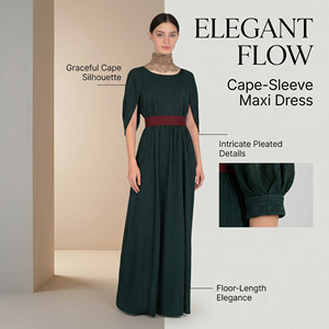 Robe maxi médiévale grecque antique - Robe verte à col en dentelle pour cosplay - Product Image 5