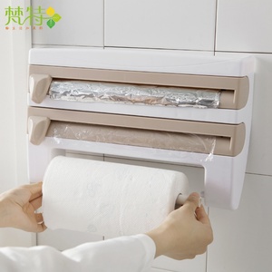 Wholesale Good Quality <b>Kitchen</b> Storage Holder for Cling Film with Cutting <b>Kitchen</b> <b>Paper</b> Roll Holder - Product Image 5