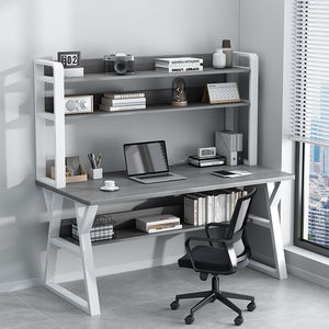 Escritorio de Computadora Moderno y Minimalista con Estantería Integrada, Mesa para Oficina en Casa, Dormitorio o Espacio de Trabajo, Tablero Artificial - Product Image 5