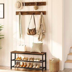 Una combinación de perchero y banco para zapatos para la entrada, la sala de estar y uso doméstico, un perchero para bolsos y zapatos, y un - Product Image 1