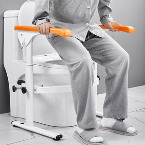 Barre d'appui WC YJL 650x475x615mm, structure de sécurité et d'assistance pour personnes âgées, avec hauteur réglable - Product Image 3