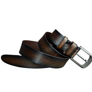 Ceintures en cuir véritable faites à la main, OEM ODM, ceinture en cuir de vache personnalisée, ceinture vintage pour homme, motif floral, boucle carrée écologique - Product Image 6