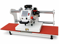 Presse à chaud pneumatique automatique double poste de travail pour l'impression de logos sur vêtements
