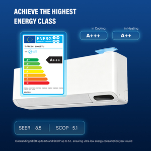 ผู้ผลิต OEM ODM เครื่องปรับอากาศติดผนังแบบเงียบ 9000 BTU ระบบทำความเย็นและความร้อน ใช้สารทำความเย็น R32 ประสิทธิภาพ A+++ พร้อมระบบเติมอากาศบริสุทธิ์ปริมาณมาก (Con) - Product Image 3