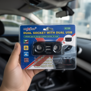 Cargador de Coche Maxeed con Doble Enchufe y Doble USB 12-24V 2.4A - Product Image 3