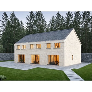 Villa moderne à deux étages avec structure en béton et grandes fenêtres vitrées pour un espace de vie extérieur - Product Image 1