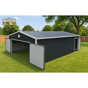 Garage Prefabbricato Isolato per Auto in Colori Scuri a Costo Ridotto, Scelta Libera della Porta, Struttura per Garage - Product Image 4