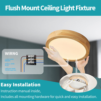 Lampu Plafon LED Rumah Pintar Desain Bulat Nordik Berkualitas Tinggi untuk Ruang Tamu dan Kamar Tidur 24w 30w 220v