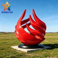 Sculpture de mains en acier inoxydable, grande sculpture de mains métalliques en acier inoxydable, sculpture abstraite de main en acier inoxydable
