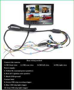 Bsd 7 inch ai hoạt động phát hiện thông minh DVR Màn hình máy ảnh DC 12V phổ xe bên gương phổ xe điểm mù cảm biến H.264 - Product Image 6