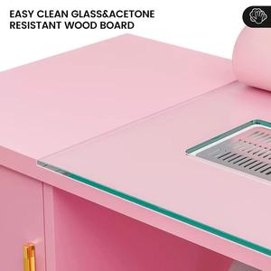 Mesa de Manicura de Lujo para Salón de Belleza con Colector de Polvo, Lámpara de Escritorio para Técnicos de Uñas, Estación de Manicura - Product Image 2