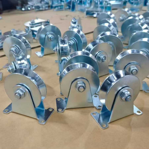 Roulettes de <span class=keywords><strong>porte</strong></span> coulissante de type V de 90 mm en gros, rail de guidage de <span class=keywords><strong>porte</strong></span> coulissante, roue de rail, roue de roulement robuste - Product Image 4