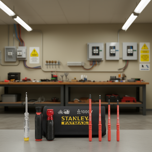 Stanley Insulated <b>Screwdriver</b> <b>Set</b> 1000V With <b>Interchangeable</b> Blades For Electrical Work - Product Image 3