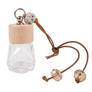 8ml Empty <strong>Refillable</strong> Clear Aromatherapy Fragrance Glass Hanging <strong>Car</strong> Air Freshener <strong>Diffuser</strong> Bottles - Product Image 1