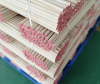 1/4*36 pouces | Tiges en bois de bouleau naturel de haute précision 6,35*914 mm, idéales pour les meubles, les projets de bricolage et d'artisanat |   Droit