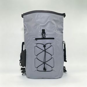 Sac à dos imperméable Napke à enroulement, grande capacité, pour randonnée en extérieur, durable, portable, blanc et gris - Product Image 2