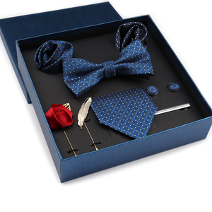 Conjunto de Corbata Naranja para Hombre 2024, Nueva Corbata de Poliéster con Estampado Paisley, Corbatas de Seda para Hombre, Pañuelo en Caja de Regalo para Padre - Product Image 6