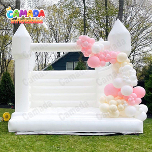 Casa de rebote blanca comercial para niños, Castillo de salto para fiestas, gorila de boda inflable al aire libre para eventos - Product Image 3