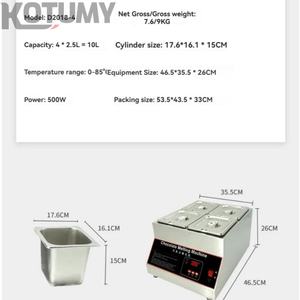 Chauffe-soupe électrique commercial 1/2/4 cylindre pour aliments, lait, nouvelle condition, chocolat, four à <span class=keywords><strong>fromage</strong></span> fondu pour noix et brie - Product Image 6