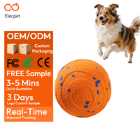 Jouet interactif intelligent pour chien Elecpet, mouvement automatique, rebondissement et rotation, matériau E-TPU, indice d'étanchéité, balle roulante active