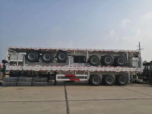 Nuovo Transauto 5 assi 60000kg carico utile contenitore pianale semirimorchio con carrello di atterraggio pesante 28t per la vendita - Product Image 5