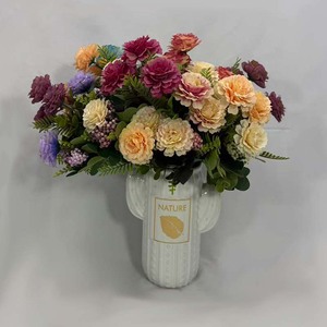 Flores Artificiais: 5 Hastes de Peônia de Tecido para Casamentos, Dia das Mães, Casa, Escritório, Festas, Hotéis <span class=keywords><strong>e</strong></span> Janelas - Product Image 4