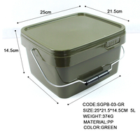 Selco SGSB-03 plastiques se vendent comme des gâteaux chauds seau de pêche boîte de leurre de pêche pour la pêche à la carpe