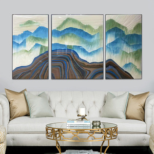 Arte Mural Decorativo para el Hogar, Pintura Tríptica Abstracta Hecha a Mano, Estilo Moderno Personalizado, Relieve de Papel 3D - Product Image 3