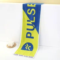 Serviette de sport de luxe en coton 100% premium 32s, jacquard teint en fil, 25x110cm, très absorbante pour la gym et l'entraînement
