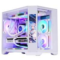 Dreamer Mid-Tower MicroATX Desktop Water-Cooled Atx Computer case with Panoramic Glass Side Panel Metal Construction in Stock