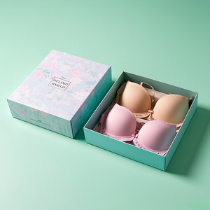 Sang trọng thanh lịch của phụ nữ áo ngực đồ lót thân mật trang phục Đồ lót bộ quà tặng bao bì hộp tuyệt vời lá vàng dập in ấn - Product Image 2