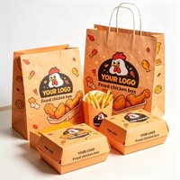 Scatole e Sacchetti per Pollo Fritto Personalizzati, Vendita all'Ingrosso, Imballaggio per Asporto di Grado Alimentare con Logo