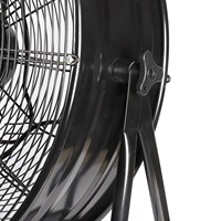 Ventilateur de sol industriel à refroidissement par air, 230W, 30 pouces, base en métal en forme de U, grille hélicoïdale électrique, commande mécanique, 3 vitesses