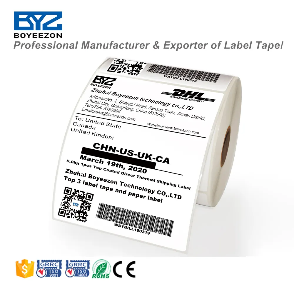 Hot Sell Thermal Labels 4x6 Compatible Zebra 450 Printer Adhesive 100x150 Direct Thermal Shipping Label Waybill Sticker A6
