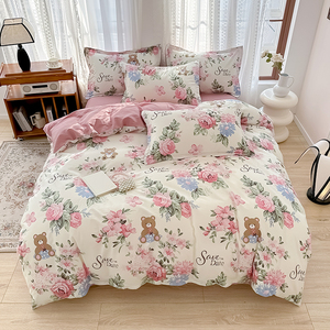 Ensemble <span class=keywords><strong>de</strong></span> literie <span class=keywords><strong>imprimé</strong></span> en coton <span class=keywords><strong>de</strong></span> haute qualité ensembles <span class=keywords><strong>de</strong></span> <span class=keywords><strong>housse</strong></span> <span class=keywords><strong>de</strong></span> <span class=keywords><strong>couette</strong></span> <span class=keywords><strong>de</strong></span> luxe ensemble <span class=keywords><strong>de</strong></span> literie <span class=keywords><strong>imprimé</strong></span> en coton 3 pièces/4 pièces drap <span class=keywords><strong>housse</strong></span> drap plat - Product Image 6