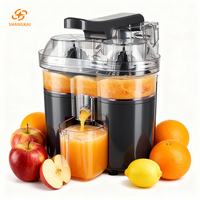 Exprimidor de Cítricos SHANGKAI de Doble Cabezal, Eléctrico, Recargable por USB, Funciona con Batería, 1.5L, Impermeable, Manual y Eléctrico, para Uso en Hoteles y Hogares