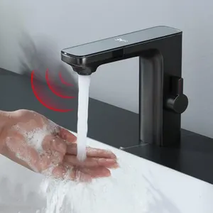 Nouveau design Chrome couleur tactile moins capteur intelligent eau chaude et froide lavabo robinet mitigeur usine Carton boîte FLG