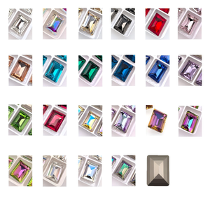 Broca de uñas rectangular de cristal con forma de azúcar de roca, punta recta, base puntiaguda, forma irregular, para bricolaje - Product Image 3