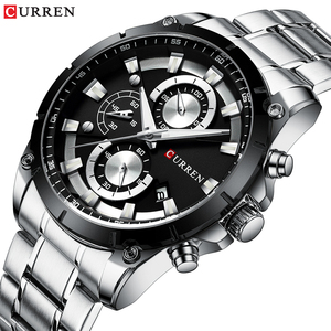 CURREN 8360 <span class=keywords><strong>Orologio</strong></span> Analogico Cronografo con Calendario Luminoso in Acciaio Inossidabile Movimento al Quarzo <span class=keywords><strong>Orologio</strong></span> da Polso Classico per Uomo Montre Reloj - Product Image 1