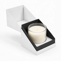 Boîte en carton personnalisée de qualité supérieure avec couvercle rabattable pour coffret cadeau de bougies de Noël
