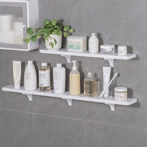 Étagère de rangement pour salle de bain GREENSIDE sans perçage - étagère plate, étagère suspendue pour salle de bain, planche de rangement pour cuisine, combinaison - Product Image 2
