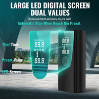 Gonfleur de pneu portable rechargeable WOSEN Pompe à pneu numérique à compresseur 150psi avec batterie externe à lumière de travail à LED