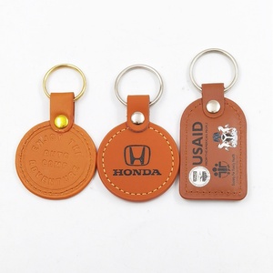 Promotional Custom Bulk Sublimation Luxury Faux Genuine Car Leather Eco-Friendly Durable PU Leather <b>Keychain</b> Custom Brand Logo - Product Image 5