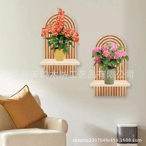 Wall Mounted Wooden <b>Shelf</b> <b>Pine</b> Wood Wave Shape Display Rack For Home Decor - Product Image 2