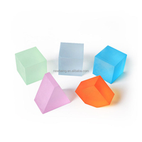 Cube d'affichage de blocs acryliques transparents rectangulaires polis au diamant pour bloc de timbres en plexiglas Lucite pour utilisation en exposition