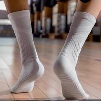 Chaussettes de sport personnalisées en coton compressif et rembourrées, chaussettes de course, de randonnée, de sport, chaussettes de sport personnalisables, chaussettes de sport respirantes